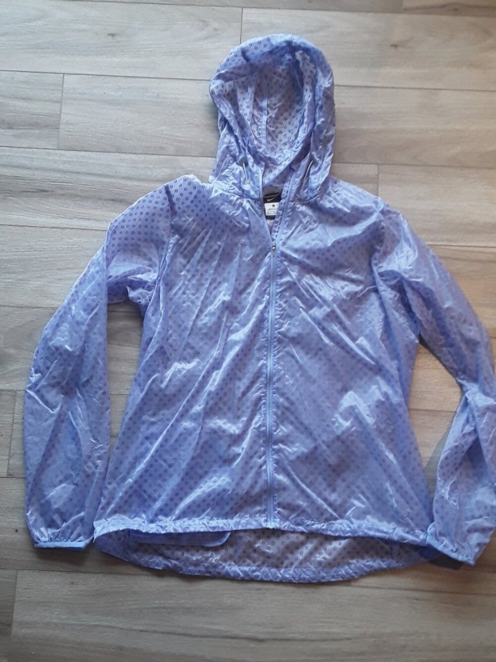 Nike Jacket Womens Large Purple Windbreaker Running Jogging 100% Nylon